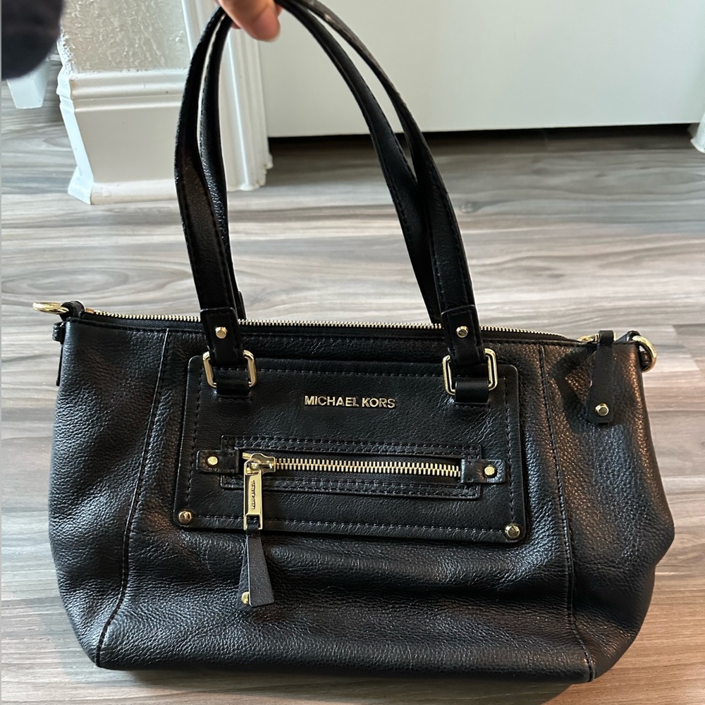 Michael Kors Black Authentic Leather Bag